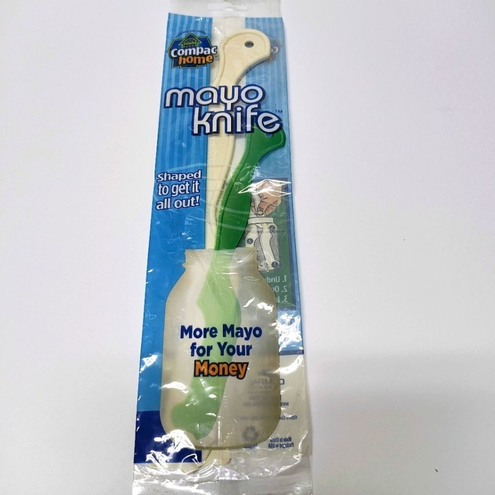 Mayo Knife & Jar Scraper By Compac Home Plastic  - NIB